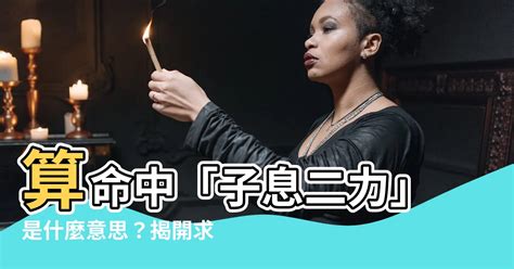 子息二力意思